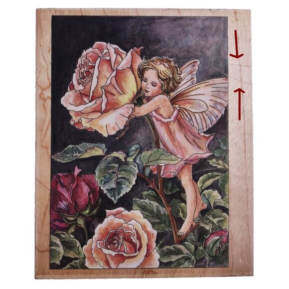 Rose Flower Fairy Wood Stamp By Stamps Happen - Picture 4 of 6